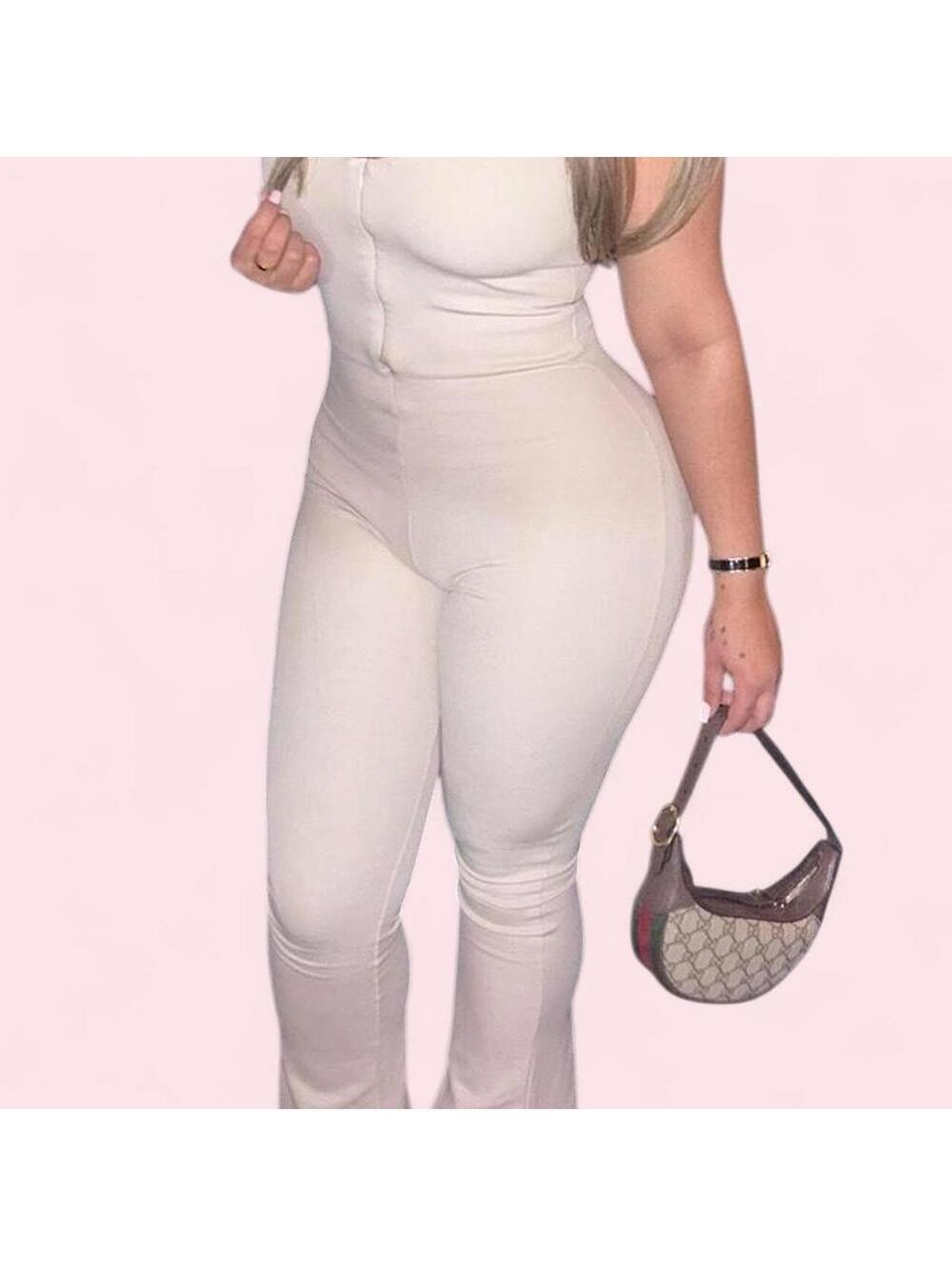 Zara Women's Cream and Tan Bodysuit